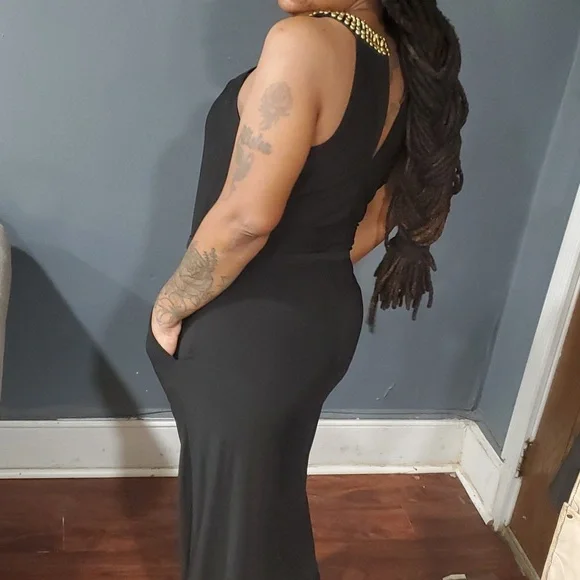 Bisou Bisou black wide leg jumpsuit rompers size 8 - Picture 10 of 13